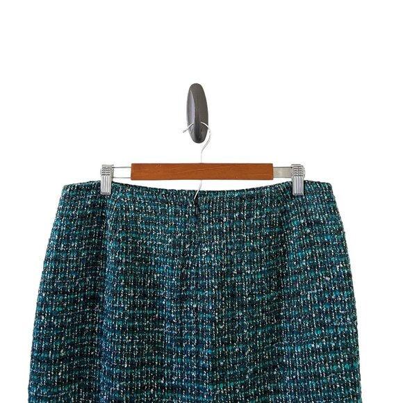 Talbots Tweed Wool Blend Pencil Skirt In Black & Green Size 12P - Picture 7 of 12